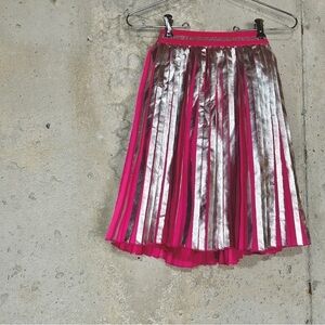 Disney Princess hot pink metallic silver pleated a line skirt girls 5/6